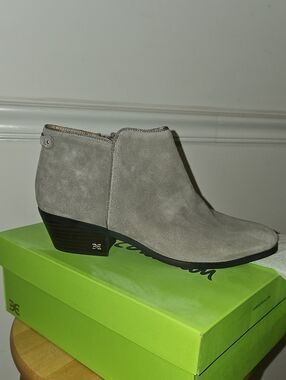 Sam Edelman Petty Suede Ankle Boots, Gray Size 10M